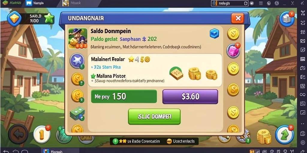 Screenshot antarmuka awal A7777 yang menarik.