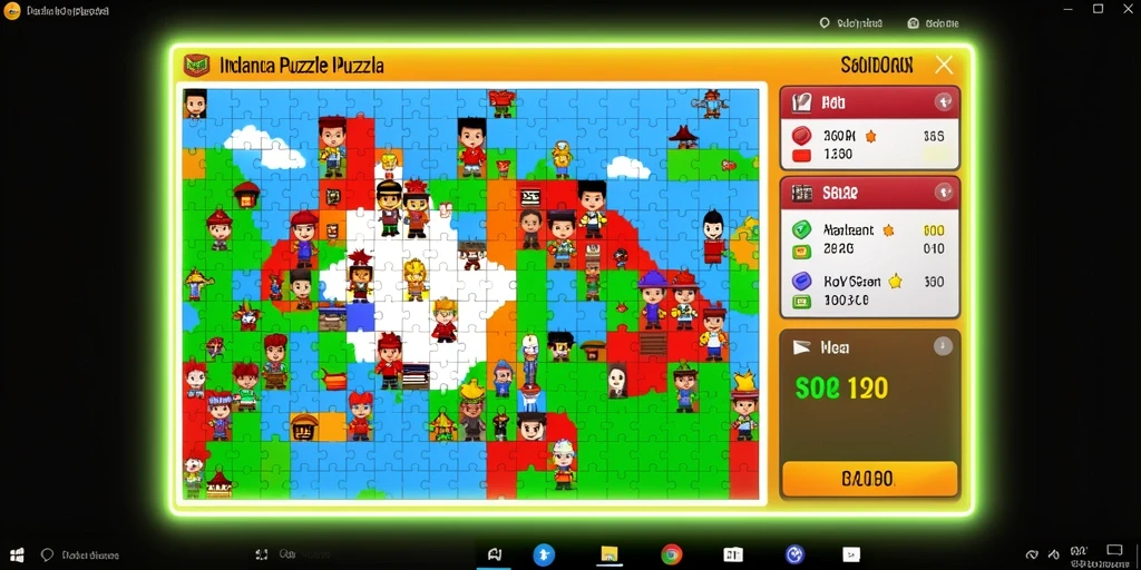 Tampilan awal game yang menarik dan mudah dipahami.