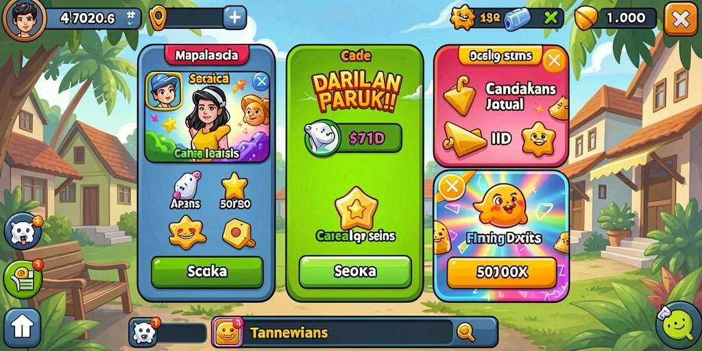 Tampilan menu utama yang menarik dan user-friendly.